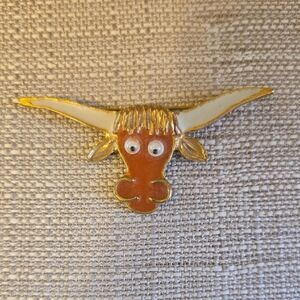 Texas Longhorn Brooch